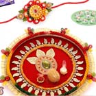 CRYSTAL Rakhi Thali with Sweets,Rakhi Thalis, Buy Rakhi, Send Rakhi to India, Rakhi Gifts, Rakhis Online