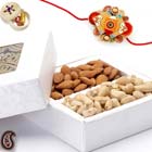 Cashew and Almonds Box with FREE Rakhi and Tilak