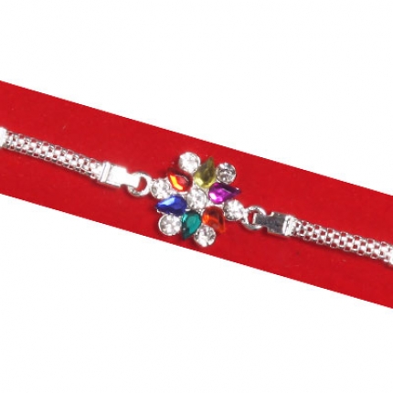 An Elegant Silver Plated Rakhi silver bracelets for men in bangalore. An Elegant Silver Plated Rakhi