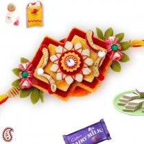 Soft and Delicate Thread Rakhi,Zardosi Rakhi, Buy Rakhi, Send Rakhi to India, Rakhi Gifts, Rakhis Online