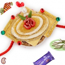 Golden Hue OM Rakhi,Zardosi Rakhi, Buy Rakhi, Send Rakhi to India, Rakhi Gifts, Rakhis Online