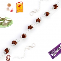 Natural Rudraksh Bracelet Rakhi,Bracelet Rakhi, Buy Rakhi, Send Rakhi to India, Rakhi Gifts, Rakhis Online