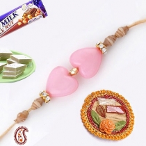 My Heart 4 U - Diamond Studded Rakhi,Fancy Rakhis, Buy Rakhi, Send Rakhi to India, Rakhi Gifts, Rakhis Online