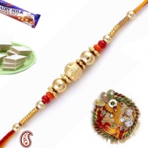 Simple Gold Plated Handcrafted Rakhi,Rakhi Threads, Buy Rakhi, Send Rakhi to India, Rakhi Gifts, Rakhis Online