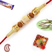 Gold Plated Handcrafted Rakhi,Fancy Rakhis, Buy Rakhi, Send Rakhi to India, Rakhi Gifts, Rakhis Online