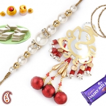 Ganapati Design Bhaiya-Bhabhi Rakhi Pair,Bhaiya Bhabhi Rakhi, Buy Rakhi, Send Rakhi to India, Rakhi Gifts, Rakhis Online