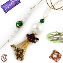 Hanging Balls Bhaiya-Bhabhi Rakhi Pair,Bhaiya Bhabhi Rakhi, Buy Rakhi, Send Rakhi to India, Rakhi Gifts, Rakhis Online