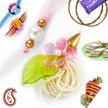 Crystal and Pearls Family Rakhi Set,Family Rakhi Set, Buy Rakhi, Send Rakhi to India, Rakhi Gifts, Rakhis Online