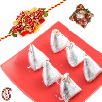 Stuffed Kajoo Samosas with FREE Rakhi and Tilak,Rakhi Sweets, Buy Rakhi, Send Rakhi to India, Rakhi Gifts, Rakhis Online
