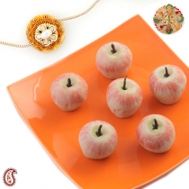 Stuffed Kajoo Apples with FREE Rakhi and Tilak,Rakhi Sweets, Buy Rakhi, Send Rakhi to India, Rakhi Gifts, Rakhis Online