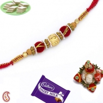 Velvet and Metal Hoops Rakhi,Rakhi Threads, Buy Rakhi, Send Rakhi to India, Rakhi Gifts, Rakhis Online