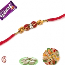 Velvet Ball Zardosi Rakhi,Rakhi Threads, Buy Rakhi, Send Rakhi to India, Rakhi Gifts, Rakhis Online