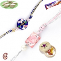 Set of 2 Handcrafted Premium Rakhis,Set of 2 - Rakhis, Buy Rakhi, Send Rakhi to India, Rakhi Gifts, Rakhis Online