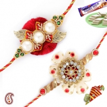 Set of 2 Handcrafted Premium Rakhis,Set of 2 - Rakhis, Buy Rakhi, Send Rakhi to India, Rakhi Gifts, Rakhis Online