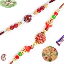 Set of 2 Handcrafted Premium Rakhis,Set of 2 - Rakhis, Buy Rakhi, Send Rakhi to India, Rakhi Gifts, Rakhis Online