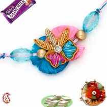 Cut Glass Beads Zardosi Rakhi,Zardosi Rakhi, Buy Rakhi, Send Rakhi to India, Rakhi Gifts, Rakhis Online