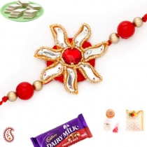 Star Design Crystal Rakhi,Zardosi Rakhi, Buy Rakhi, Send Rakhi to India, Rakhi Gifts, Rakhis Online