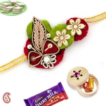 Handcrafted Resham and Zardosi Rakhi,Zardosi Rakhi, Buy Rakhi, Send Rakhi to India, Rakhi Gifts, Rakhis Online