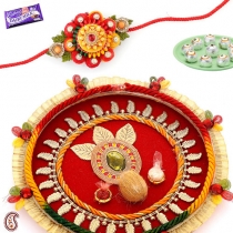 CRYSTAL Rakhi Thali with Sweets,Rakhi Thalis, Buy Rakhi, Send Rakhi to India, Rakhi Gifts, Rakhis Online