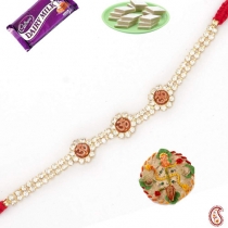 OM Bracelet with American Diamonds,Bracelet Rakhi, Buy Rakhi, Send Rakhi to India, Rakhi Gifts, Rakhis Online
