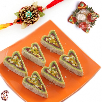 Kajoo Pista Cutlets with FREE Rakhi and Tilak