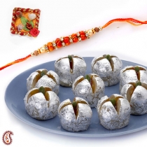 Stuffed Kajoo Anaar with FREE Rakhi and Tilak,Rakhi Sweets, Buy Rakhi, Send Rakhi to India, Rakhi Gifts, Rakhis Online