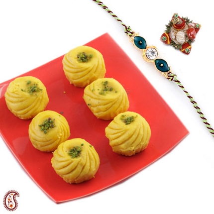 Kesar Pedas with FREE Rakhi and Tilak