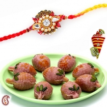Stuffed Kajoo Lichees with FREE Rakhi and Tilak,Rakhi Sweets, Buy Rakhi, Send Rakhi to India, Rakhi Gifts, Rakhis Online