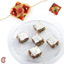 Sugar Free Dryfruit Cutlets with FREE Rakhi and Tilak,Rakhi Sweets, Buy Rakhi, Send Rakhi to India, Rakhi Gifts, Rakhis Online
