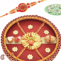 KALASH Rakhi Thali with Sweets,Rakhi with Thali, Buy Rakhi, Send Rakhi to India, Rakhi Gifts, Rakhis Online