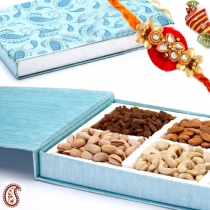 Premium Rakhi Gift Box with Dryfruits,Rakhi with Hampers, Buy Rakhi, Send Rakhi to India, Rakhi Gifts, Rakhis Online