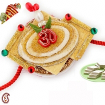 Golden Hue OM Rakhi,Regular Rakhi, Buy Rakhi, Send Rakhi to India, Rakhi Gifts, Rakhis Online