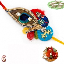 Original Feather Peacock Rakhi,Regular Rakhi, Buy Rakhi, Send Rakhi to India, Rakhi Gifts, Rakhis Online