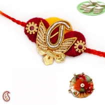 Zardosi N Gold Paisley Rakhi,Regular Rakhi, Buy Rakhi, Send Rakhi to India, Rakhi Gifts, Rakhis Online