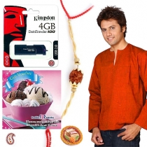 Orange Kurta, 4GB Flash Drive & Baskin Robbins Voucher