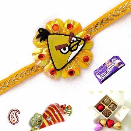 Yellow Angry Bird Rakhi