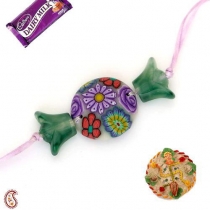 Colourful Purple Toffee Rakhi