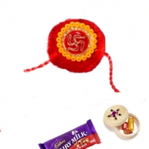 Red Swastik Rakhi 