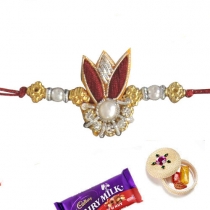 Traditional Red Zardosi Rakhi