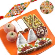 Assorted Kajoo Sweets with FREE Rakhi and Tilak